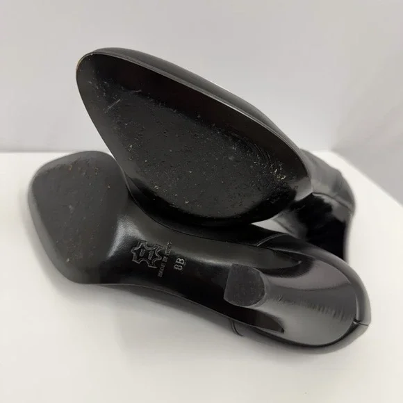 St. John Leather Pumps Shoes Black & White Classic & Elegant 1 Sleeper Bag 8 B - Picture 9 of 9